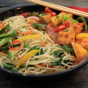 Chilli Paneer Noodle Bowl